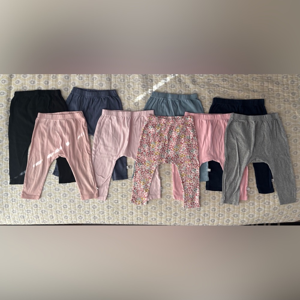 Honest Baby Organic Cotton Footless Harem Pants 9 pairs